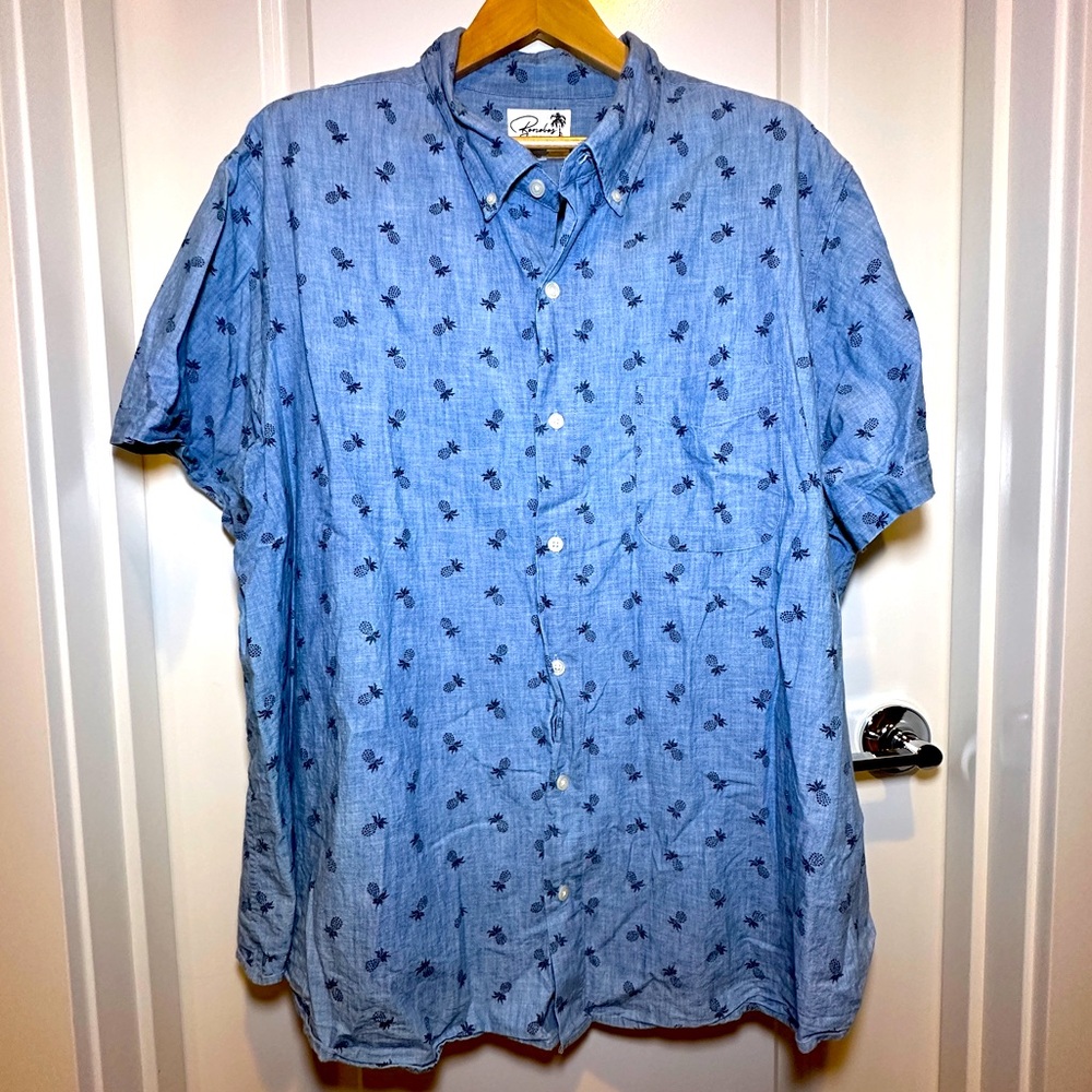 Bonobos - Pineapple Chambray Button Down Shirt, M… - image 2